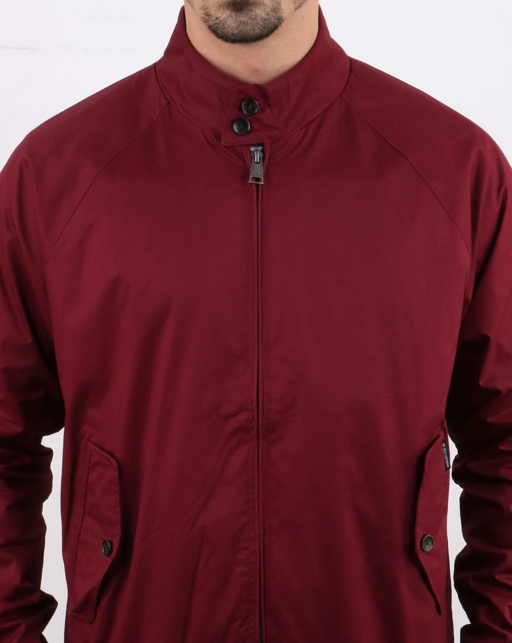 Ben Sherman Harrington Jacket Burgundy - Image 3