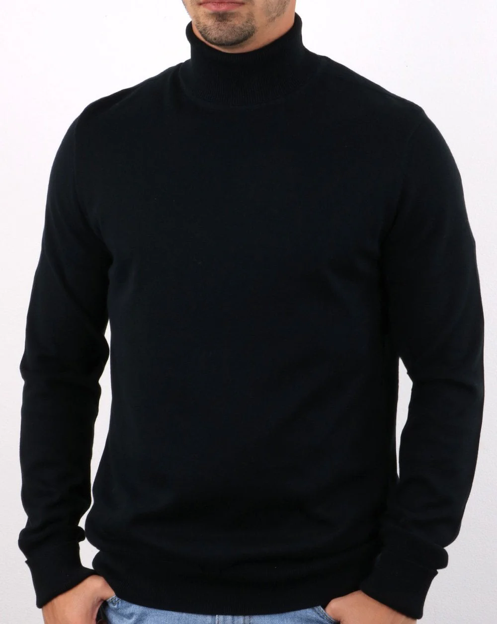 Ben Sherman Knitted Roll Neck Black