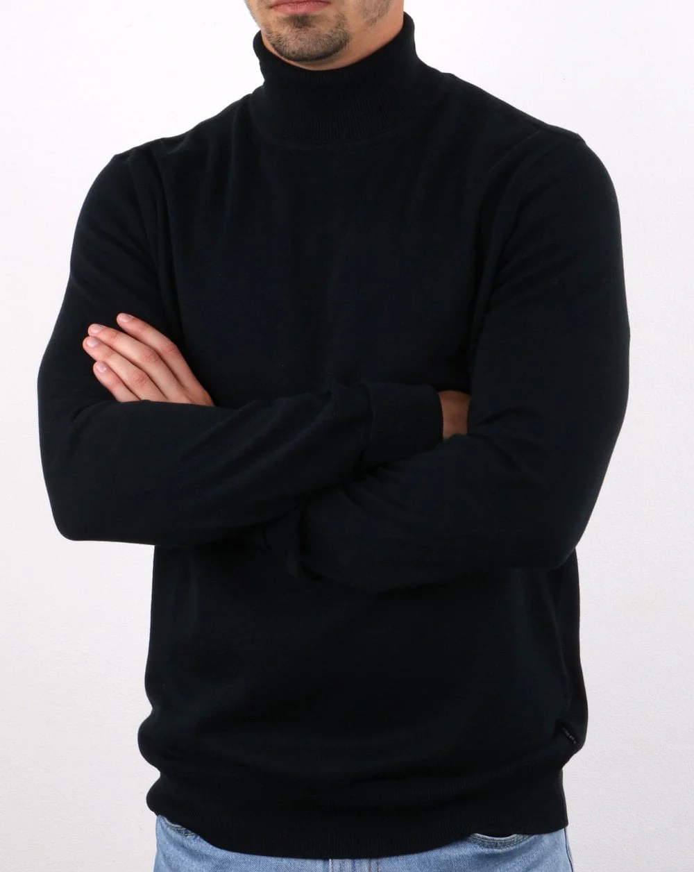 Ben Sherman Knitted Roll Neck Black - Image 3