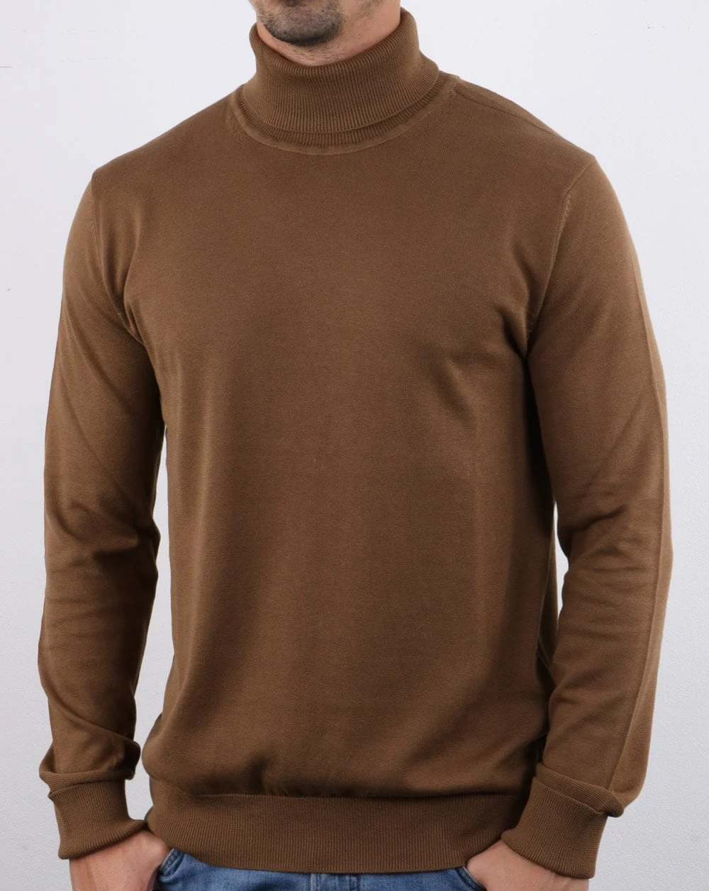 Ben Sherman Knitted roll neck Tan