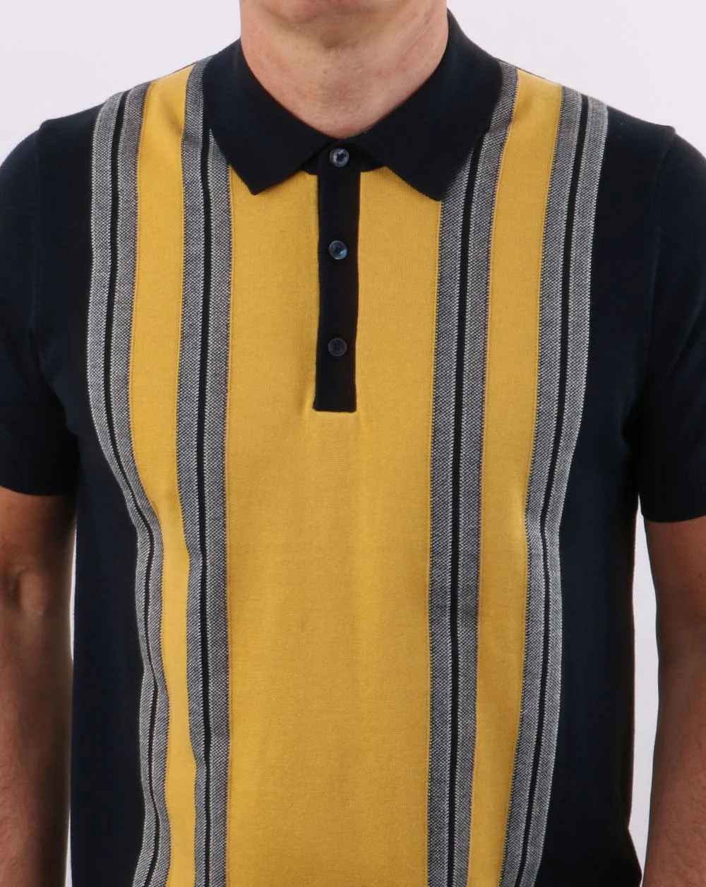 Ben Sherman Mod Stripe Polo Dark Navy - Image 2