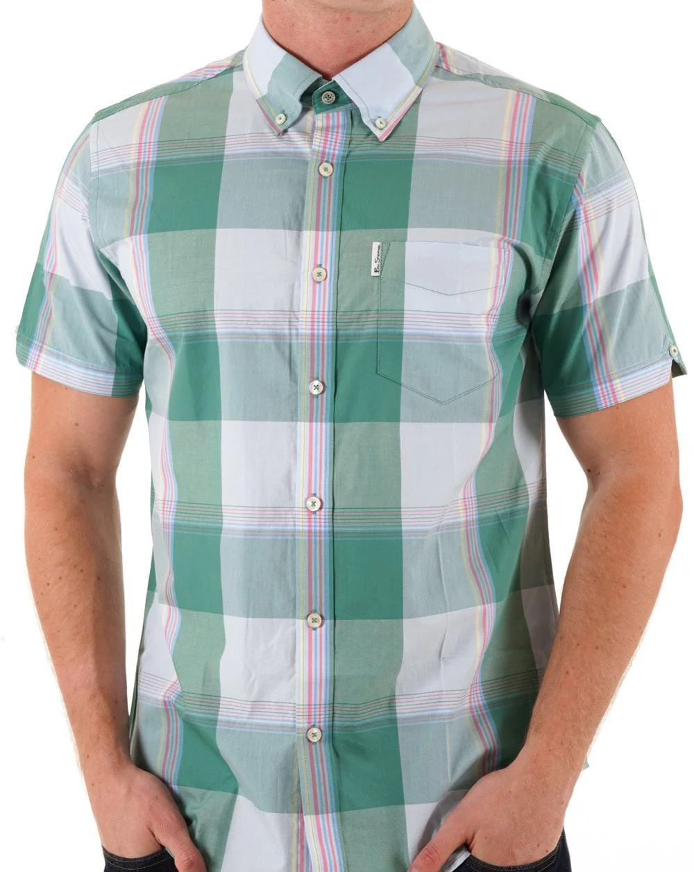 Ben Sherman Overcheck Shirt Forest