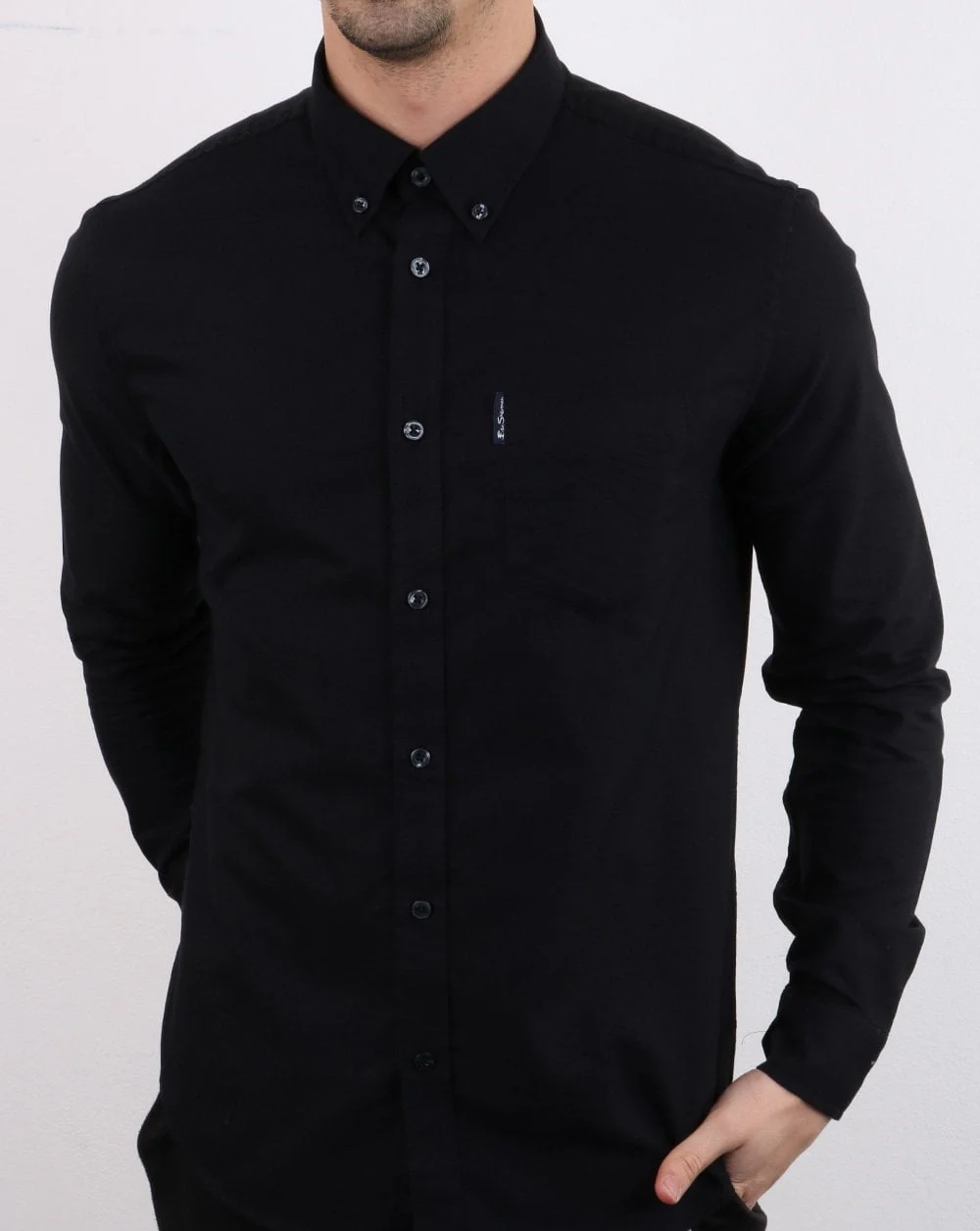 Ben Sherman Oxford Shirt Black - Image 3