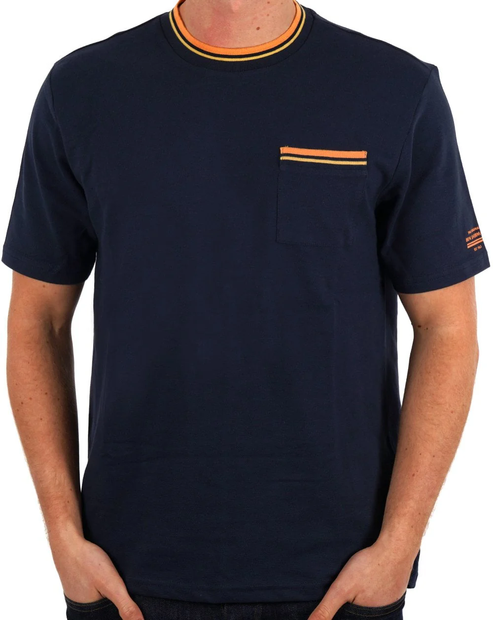 Ben Sherman Pique Pocket T-shirt Dark Navy