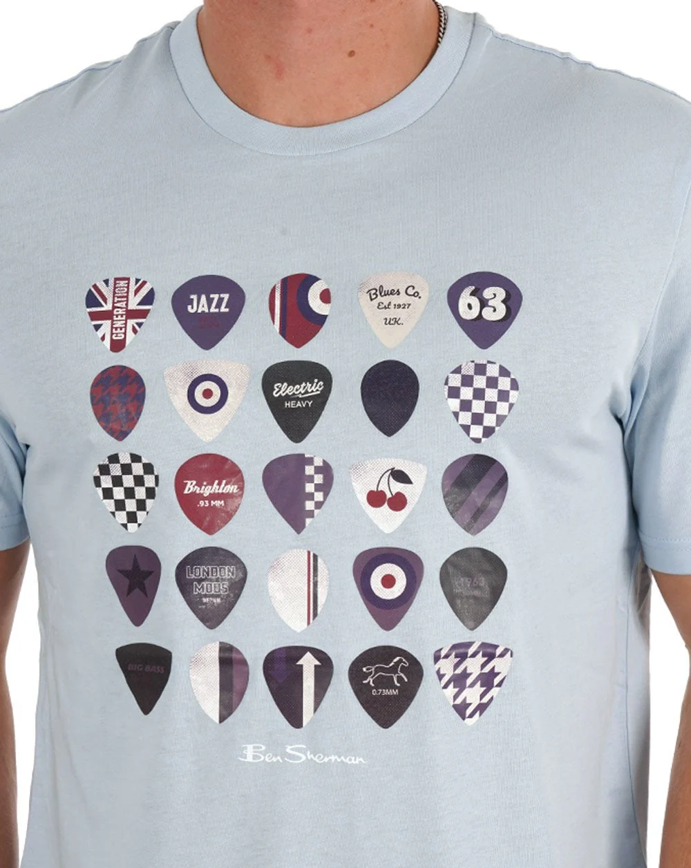 Ben Sherman Plectrum T-shirt Sky Blue - Image 2