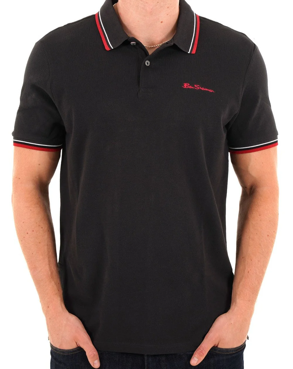 Ben Sherman Polo Shirt Black - Image 3