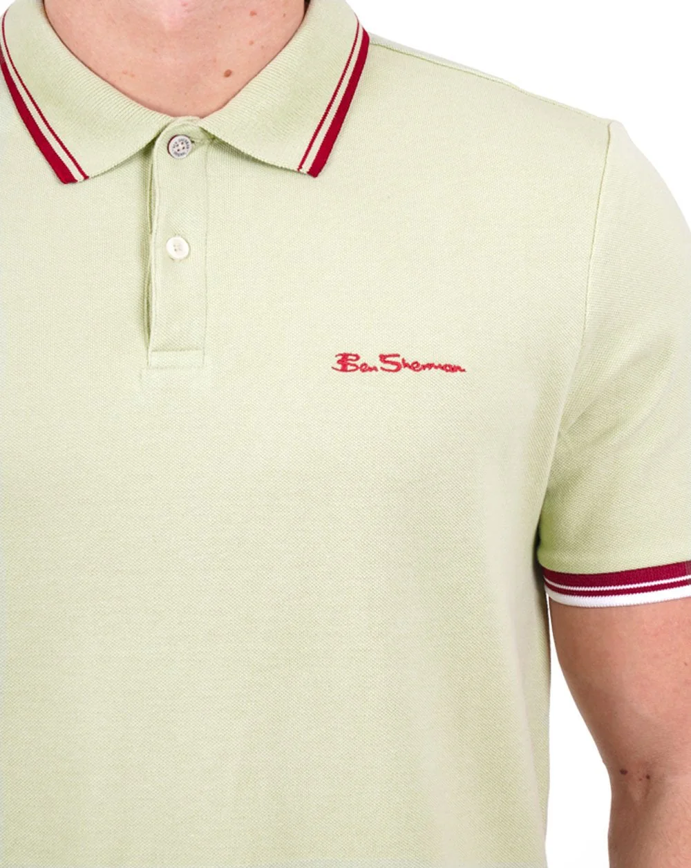 Ben Sherman Polo Shirt Light Green - Image 2