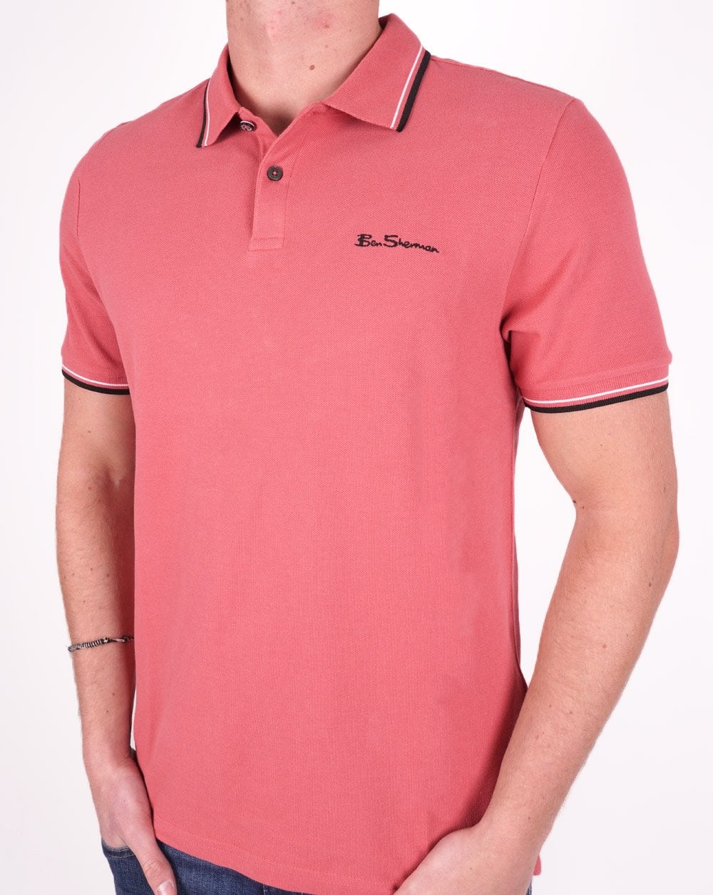 Ben Sherman Polo Shirt Raspberry - Image 3