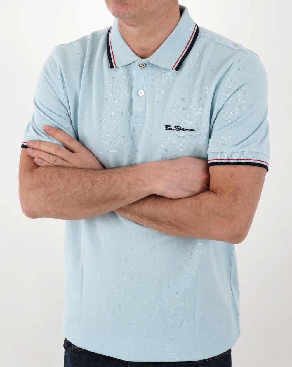 Ben Sherman Polo Shirt Sky Blue - Image 3