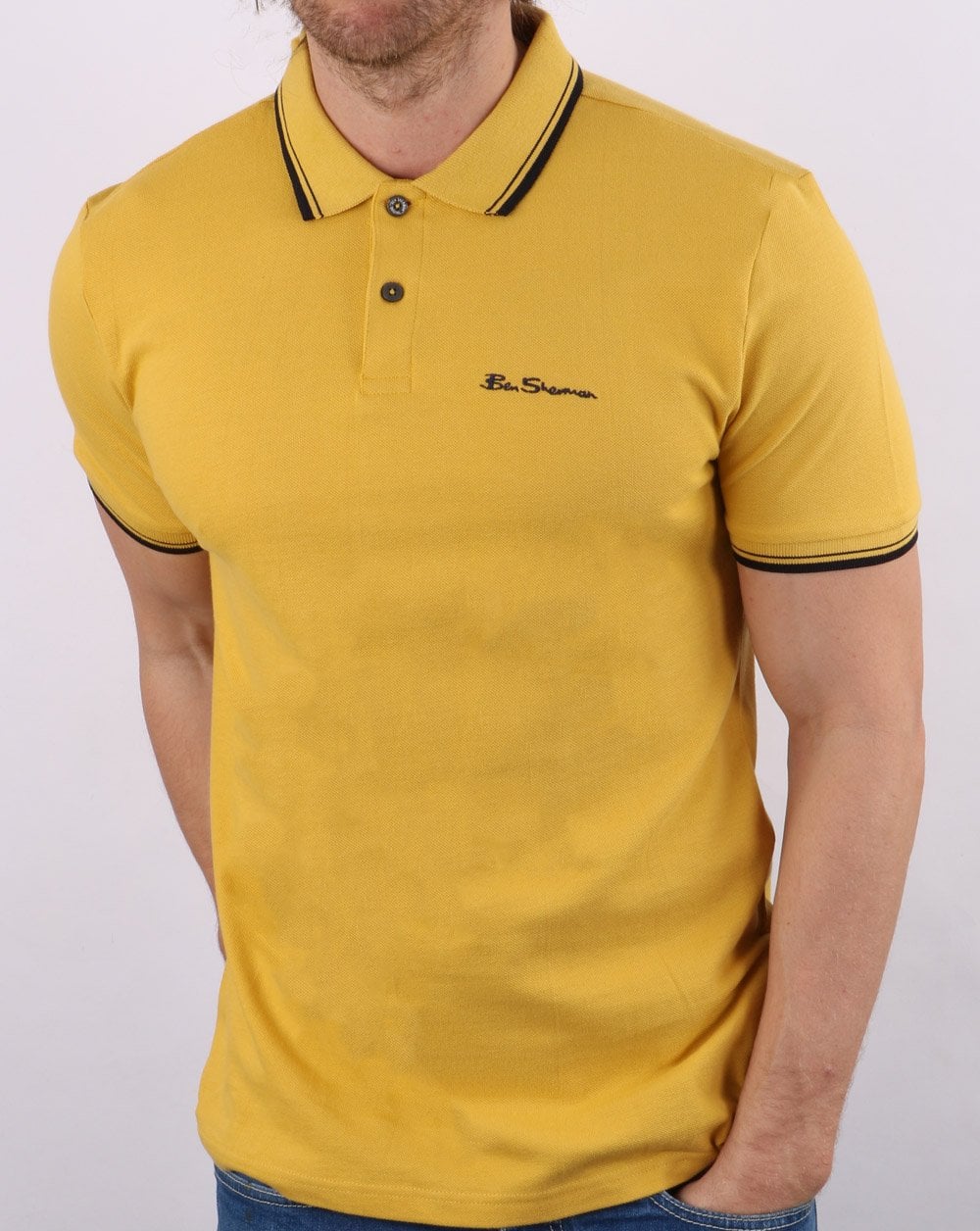 Ben Sherman Polo Shirt Yellow - Image 2