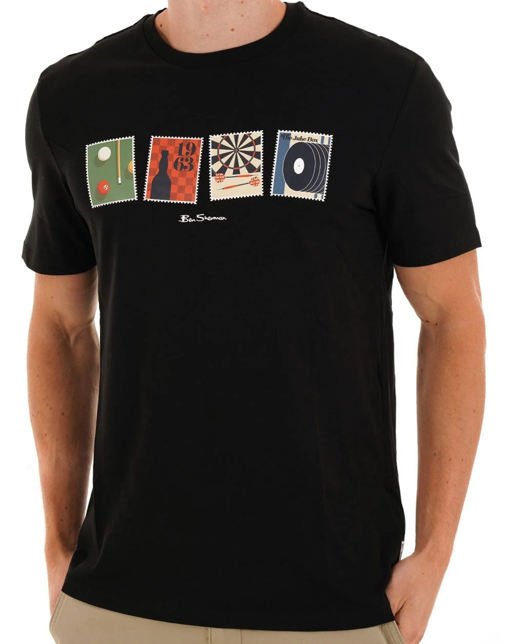 Ben Sherman Pub Sports T Shirt Black
