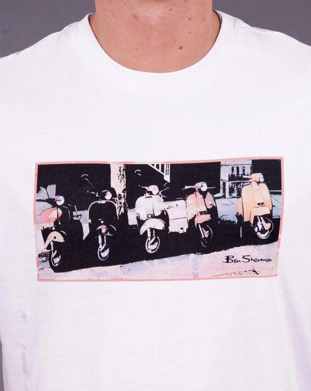 Ben Sherman Scooter Vibes T-shirt White - Image 2