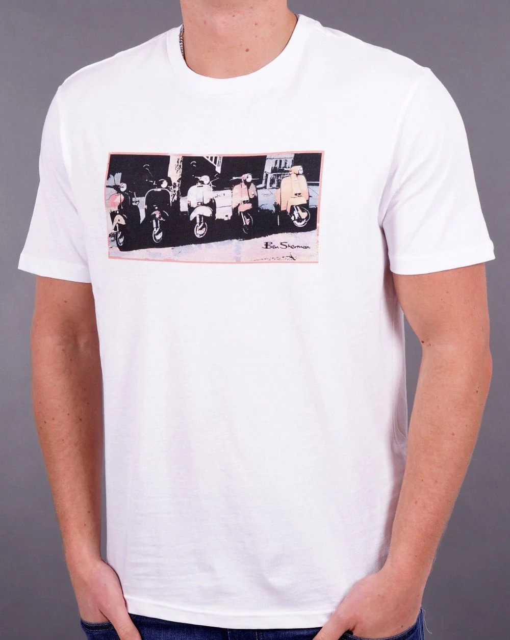 Ben Sherman Scooter Vibes T-shirt White - Image 3