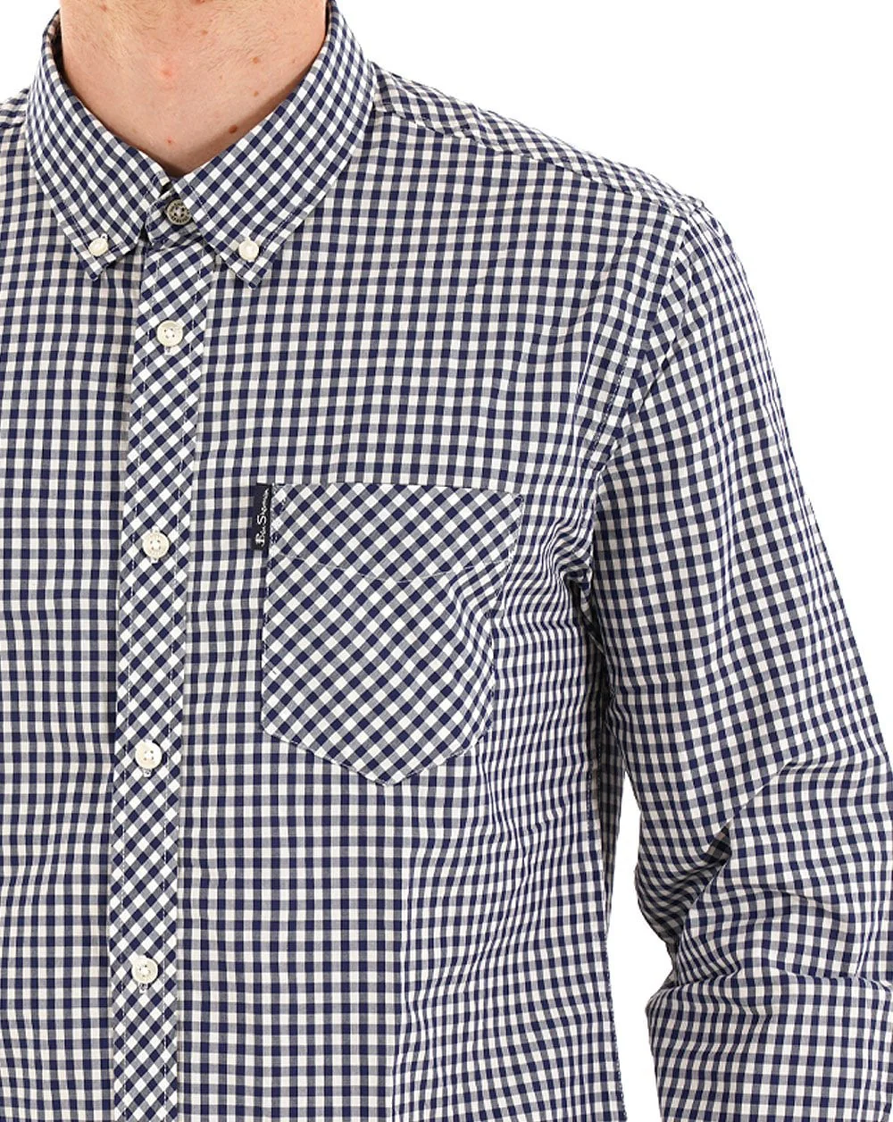 Ben Sherman Signature Gingham LS Shirt Dark Blue - Image 2