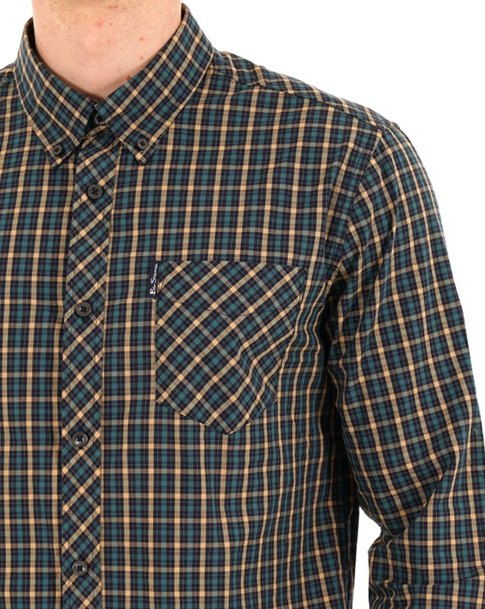 Ben Sherman Signature House Check Shirt Teal - Image 2