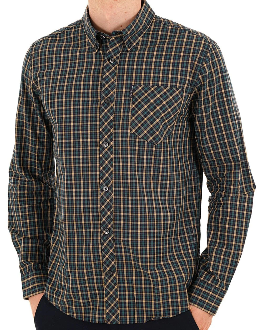 Ben Sherman Signature House Check Shirt Teal - Image 3