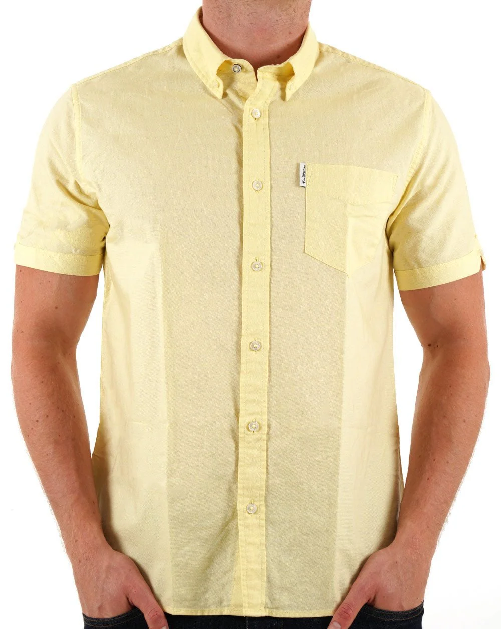 Ben Sherman Signature Oxford SS Shirt Corn - Image 3