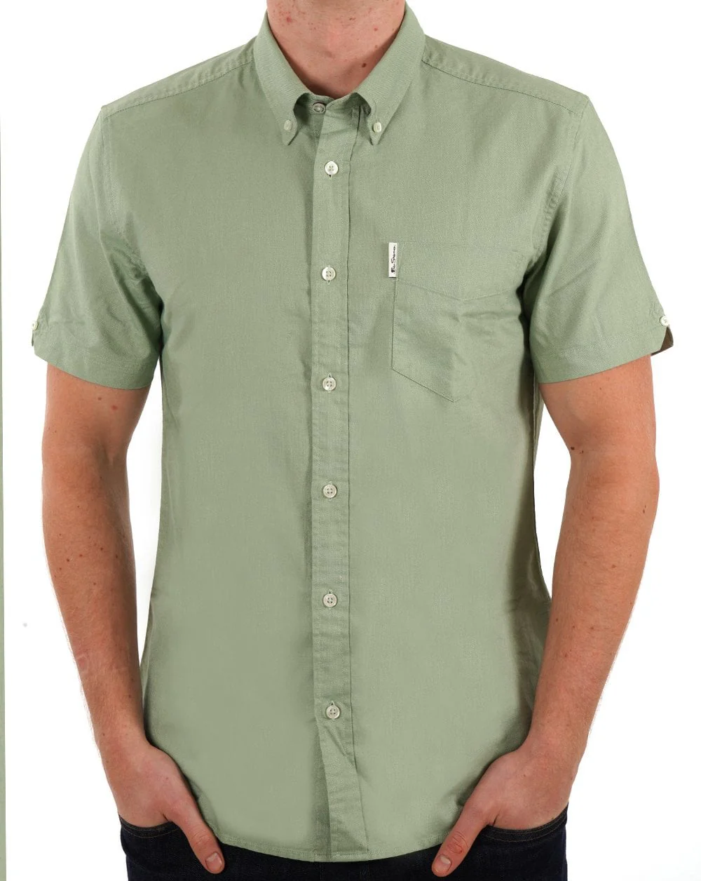 Ben Sherman Signature Oxford SS Shirt Grass Green - Image 3