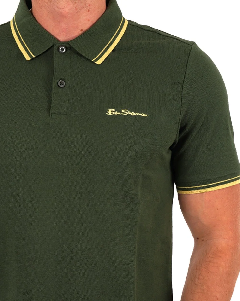Ben Sherman Signature Pique Polo Deep Green - Image 2