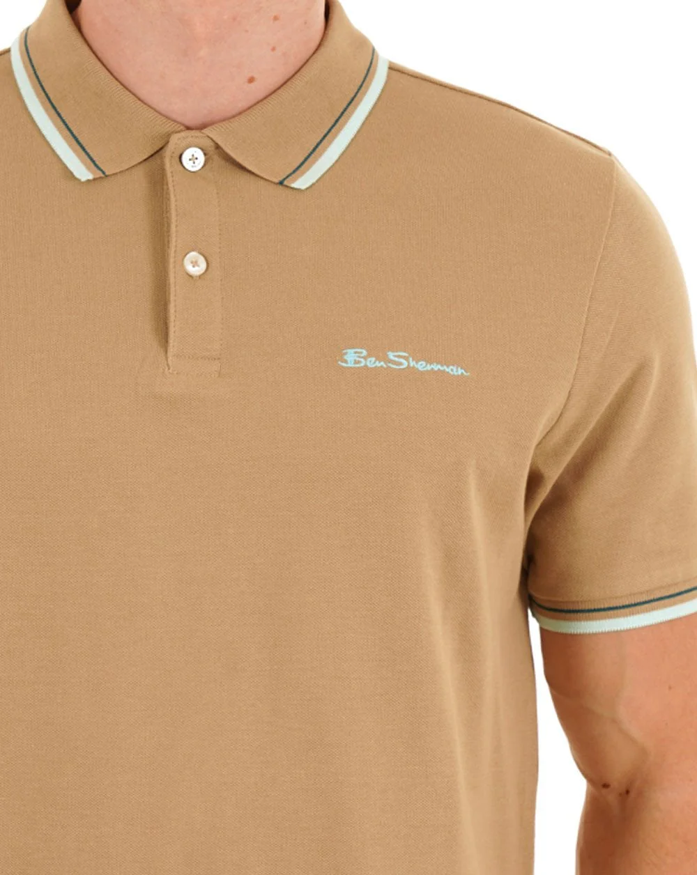 Ben Sherman Signature Pique Polo Sand - Image 2