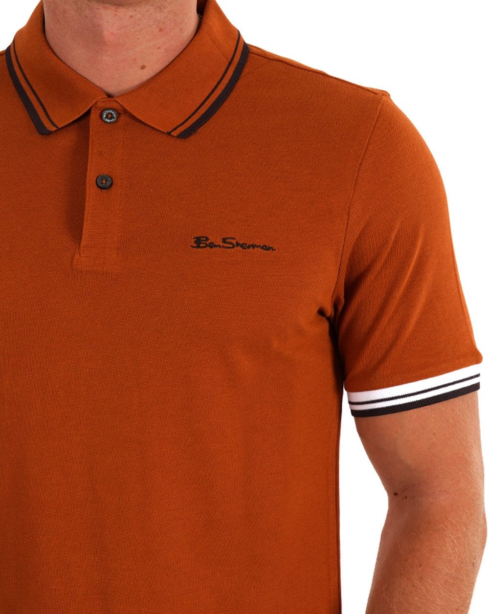 Ben Sherman Signature Polo Shirt Orange - Image 2
