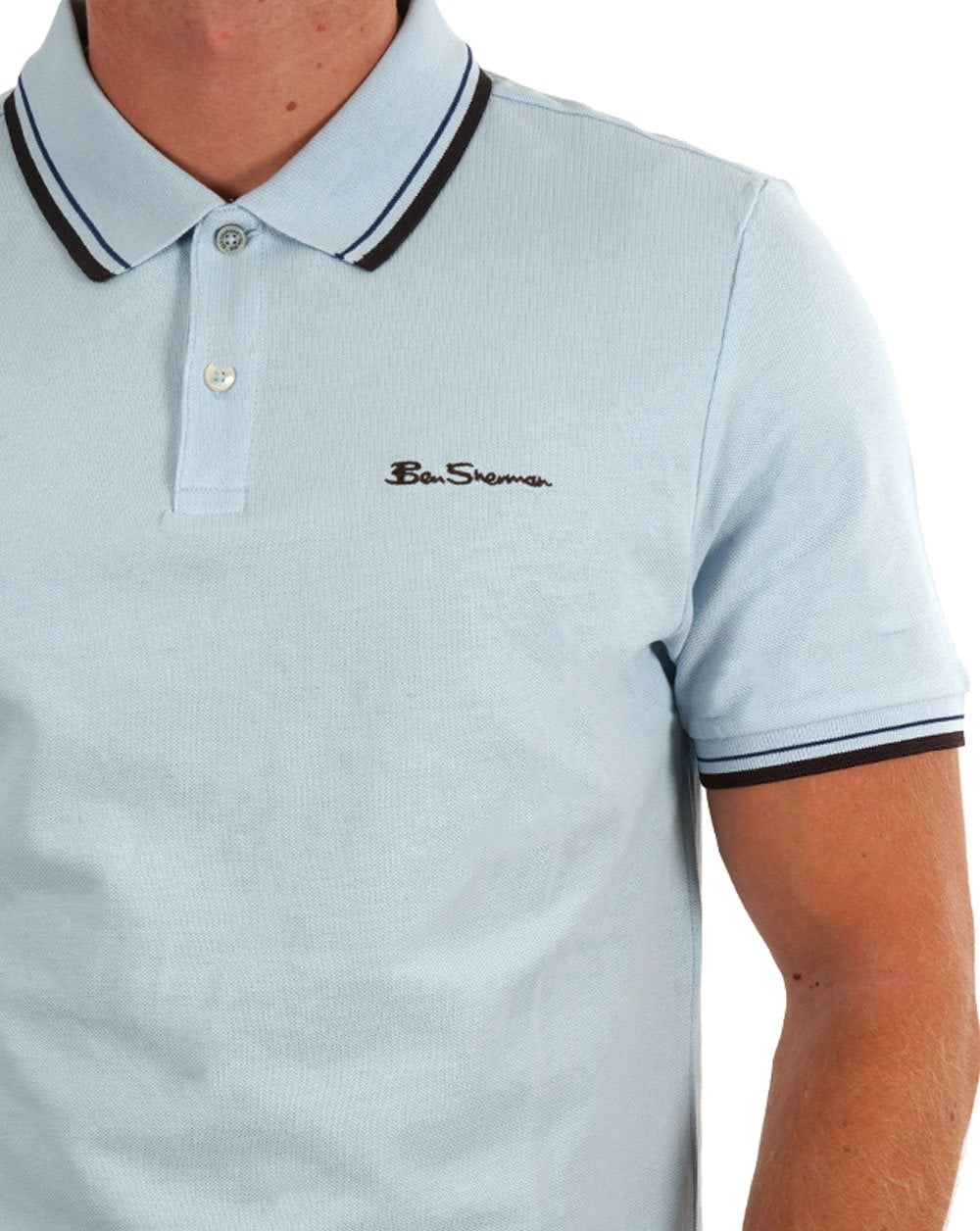 Ben Sherman Signature Polo Shirt Sky - Image 2