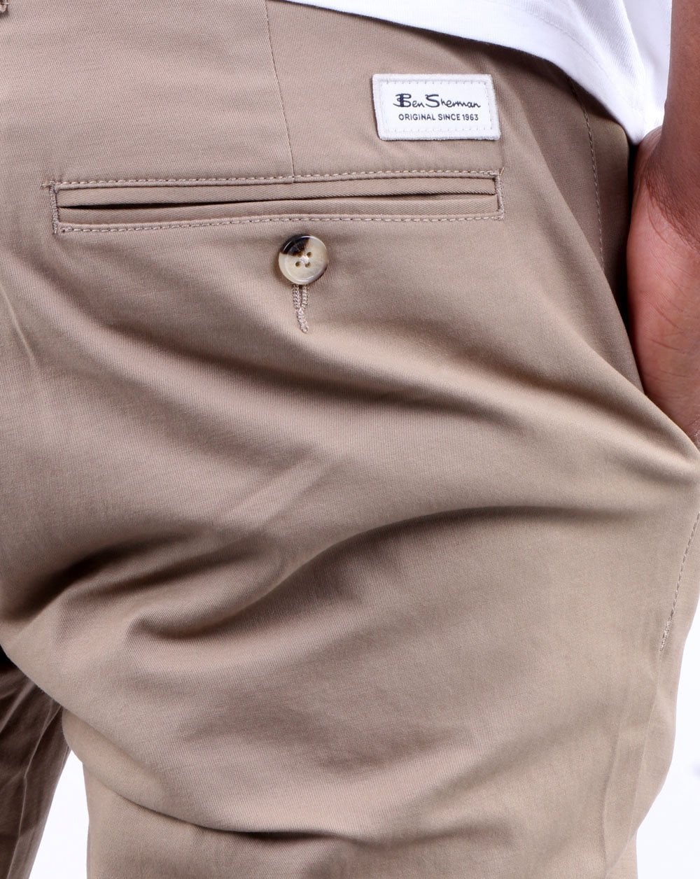 Ben Sherman Signature Slim Stretch Chino Stone - Image 4