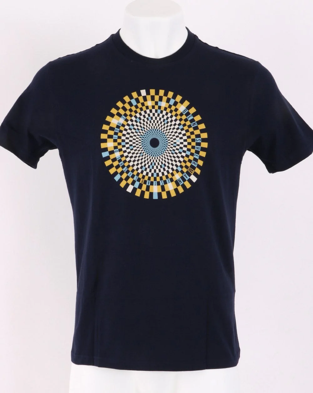 Ben Sherman Ska Check Target T-shirt Navy