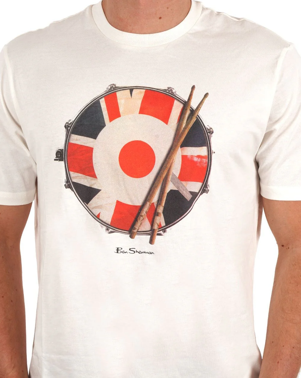 Ben Sherman Snare Target T-shirt Snow White - Image 2