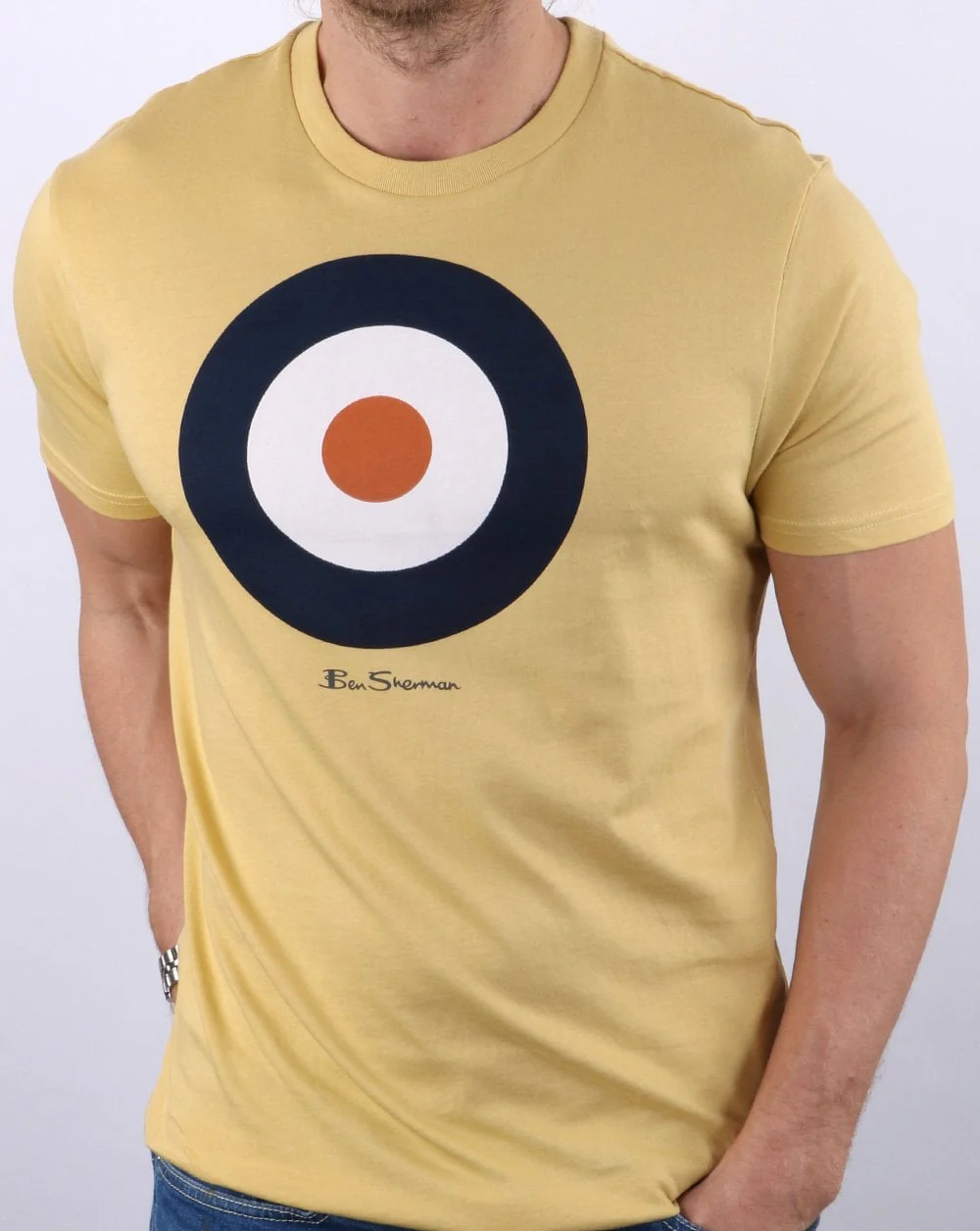 Ben Sherman Target T-shirt Pale Yellow - Image 3