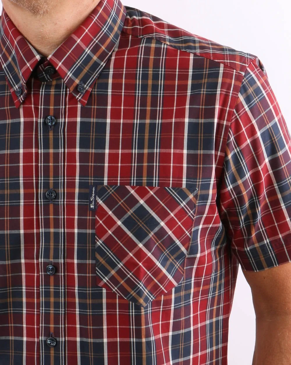 Ben Sherman Tartan Check Shirt Red - Image 2