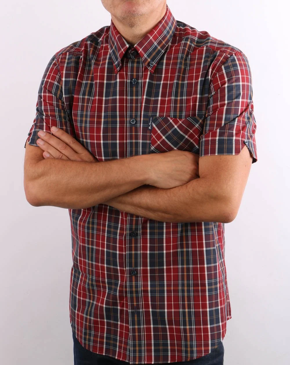 Ben Sherman Tartan Check Shirt Red - Image 3