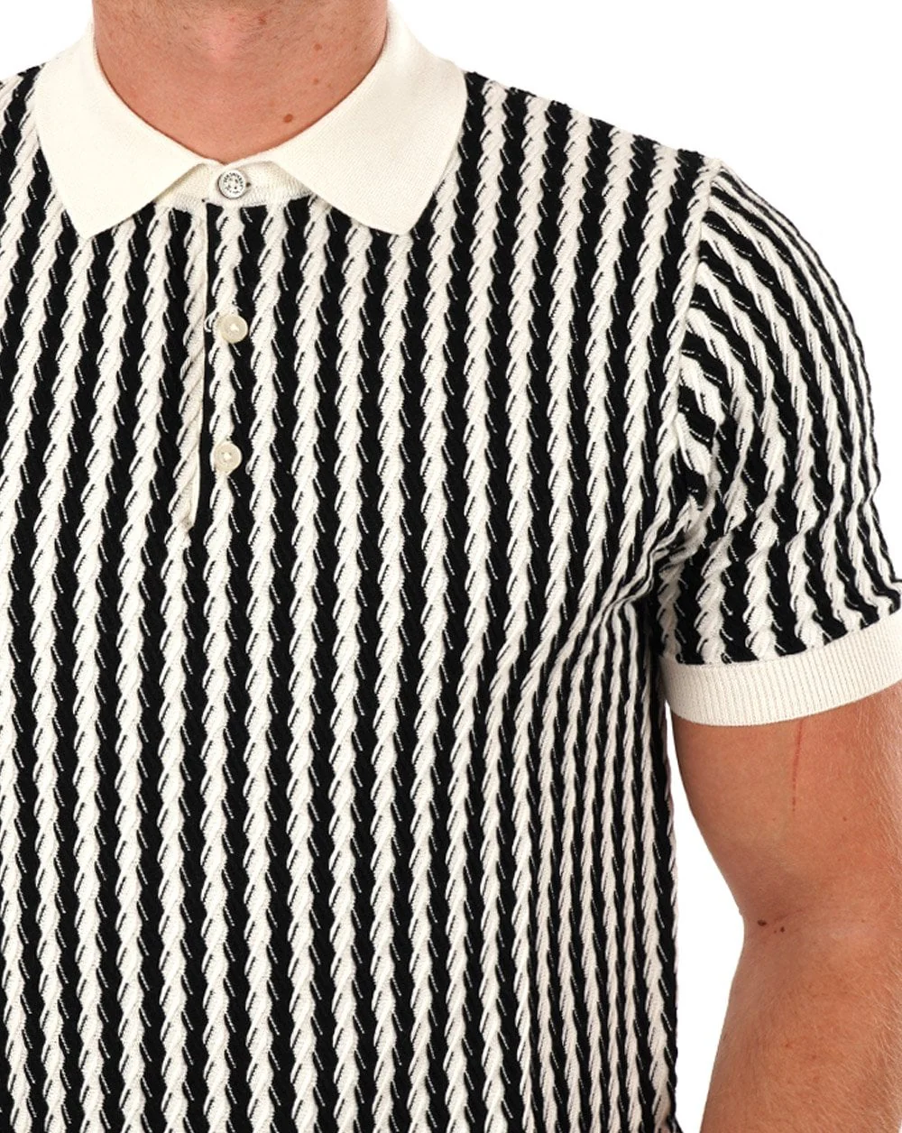 Ben Sherman Twisted Textured Polo Ivory - Image 2