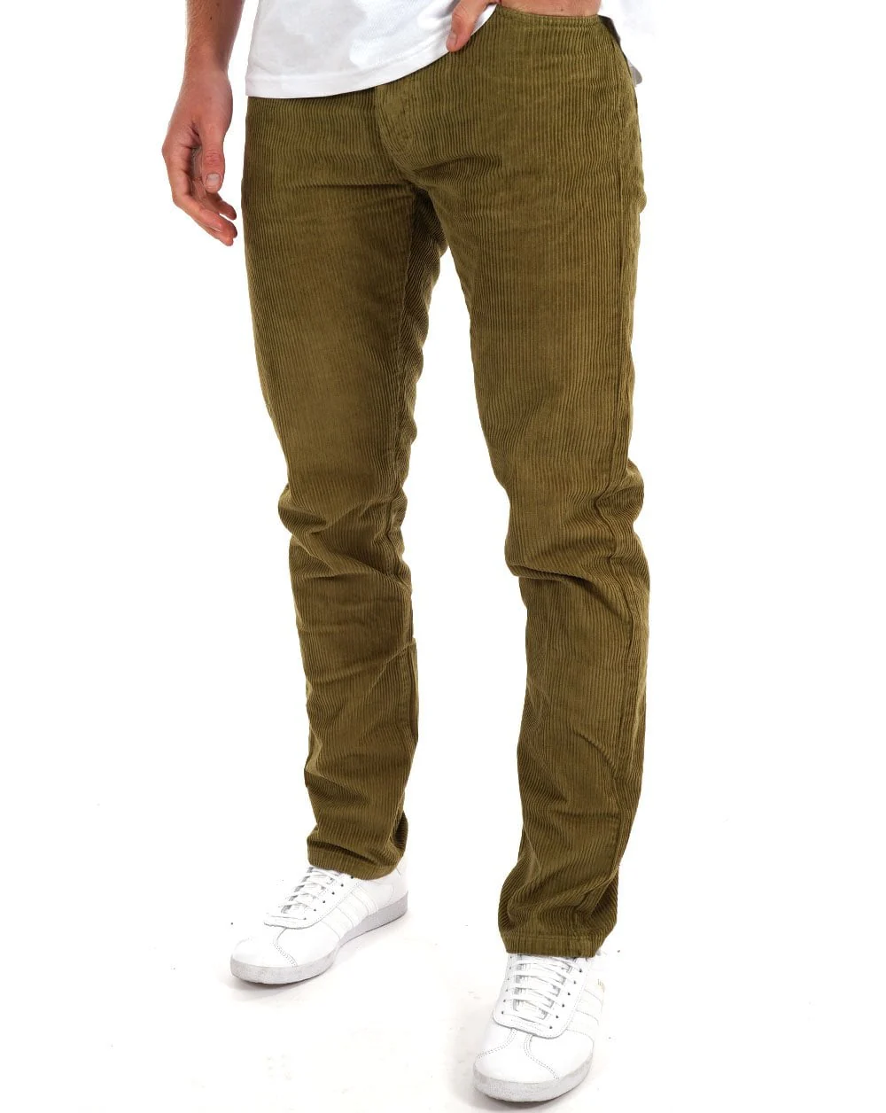 Benetton 5 Pocket Cords Khaki Green