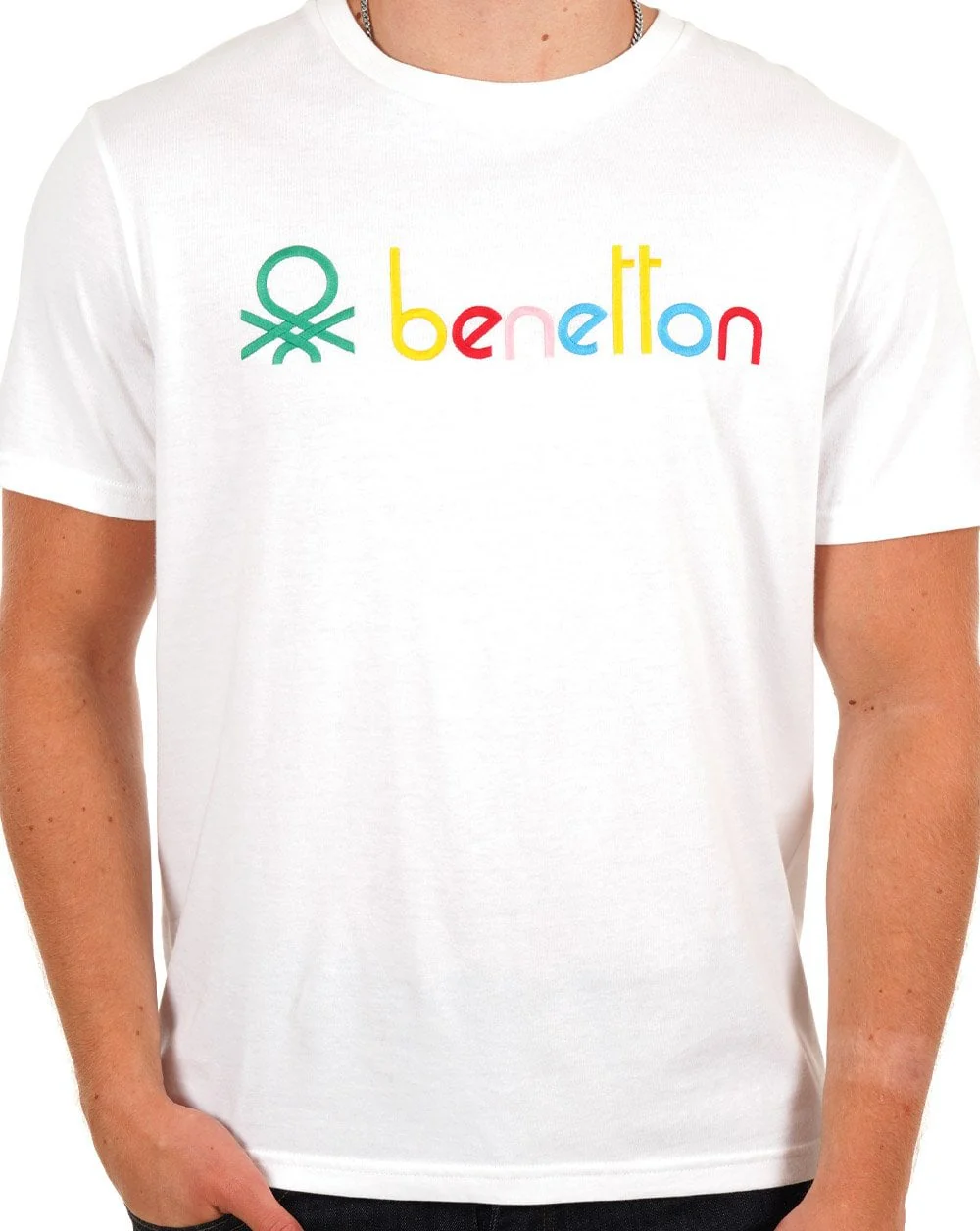 Benetton Colours Logo T-shirt White - Image 2