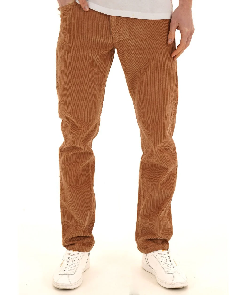 Benetton Corduroy Trousers Dark Sand - Image 2