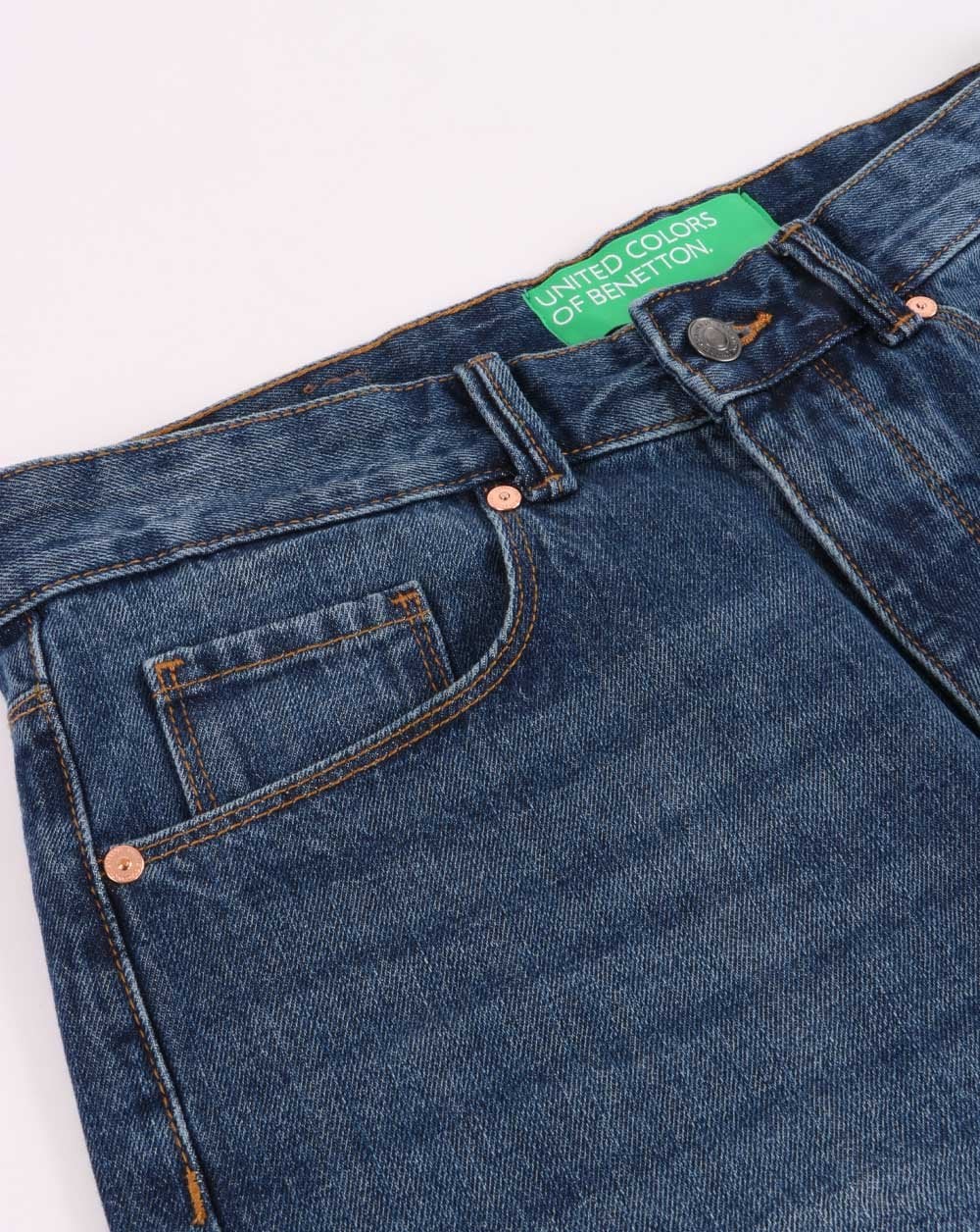 Benetton Denim Short Mid Blue - Image 2
