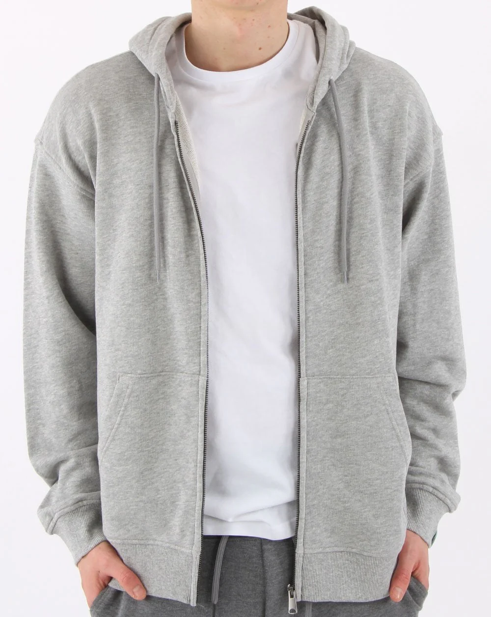 Benetton Full Zip Hoody Grey - Image 3