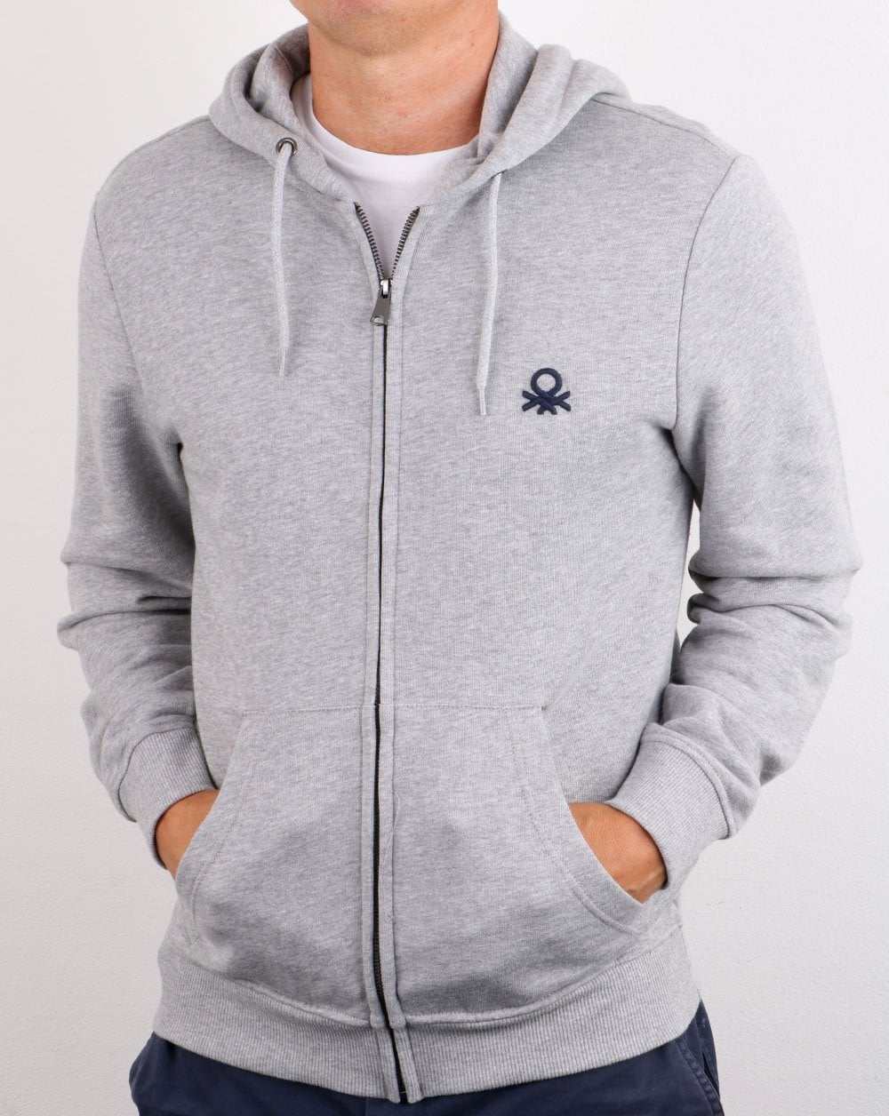 Benetton Hoodie Grey - Image 2