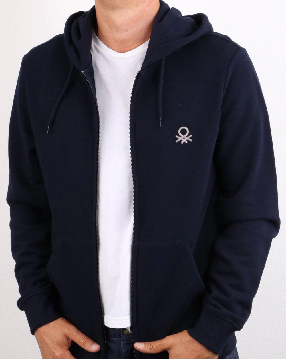 Benetton Hoodie Navy - Image 3