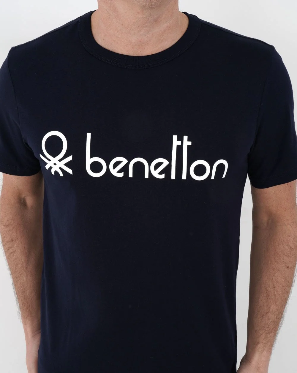 Benetton Large Logo T-shirt Navy - Image 2