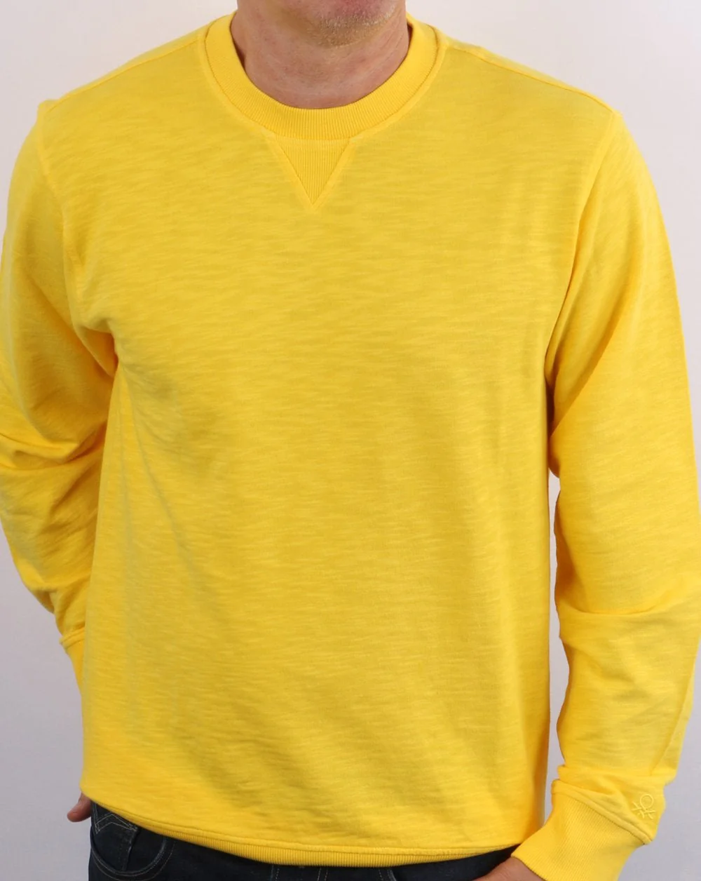 Benetton Lightweight Sweatshirt Sunflower Yellow - Image 3