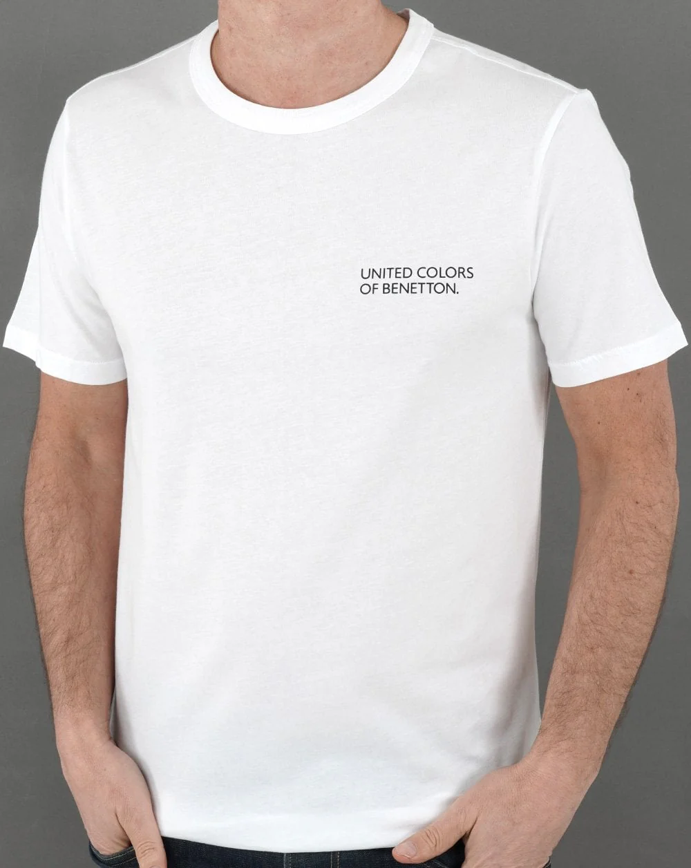 Benetton Logo Print T-shirt White