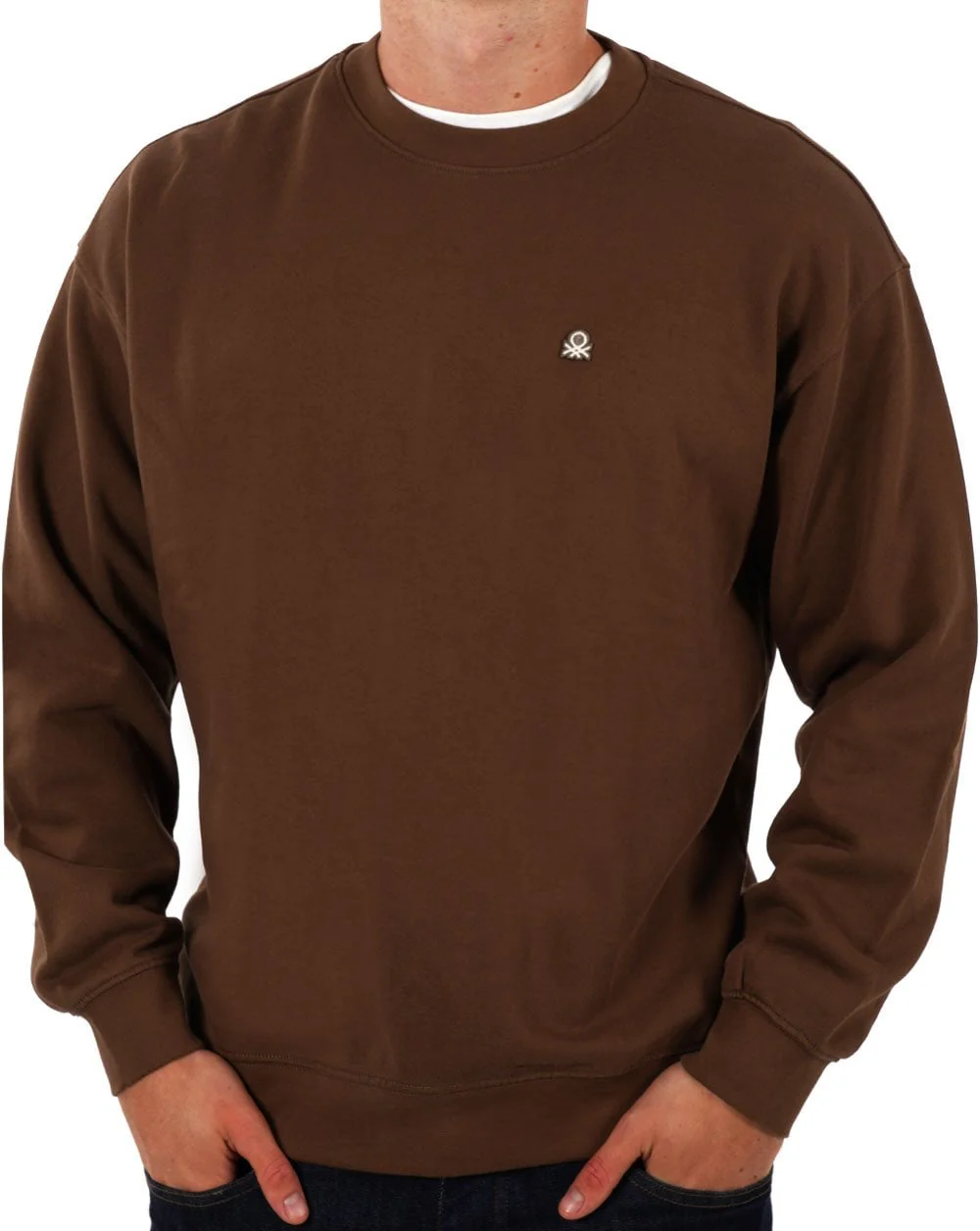 Benetton Logo Sweatshirt Brown