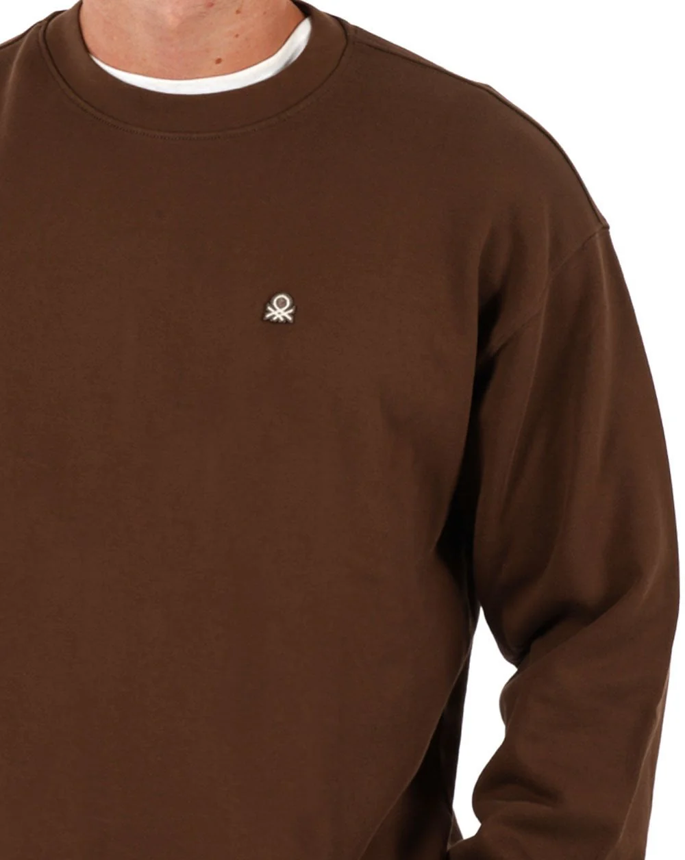 Benetton Logo Sweatshirt Brown - Image 2