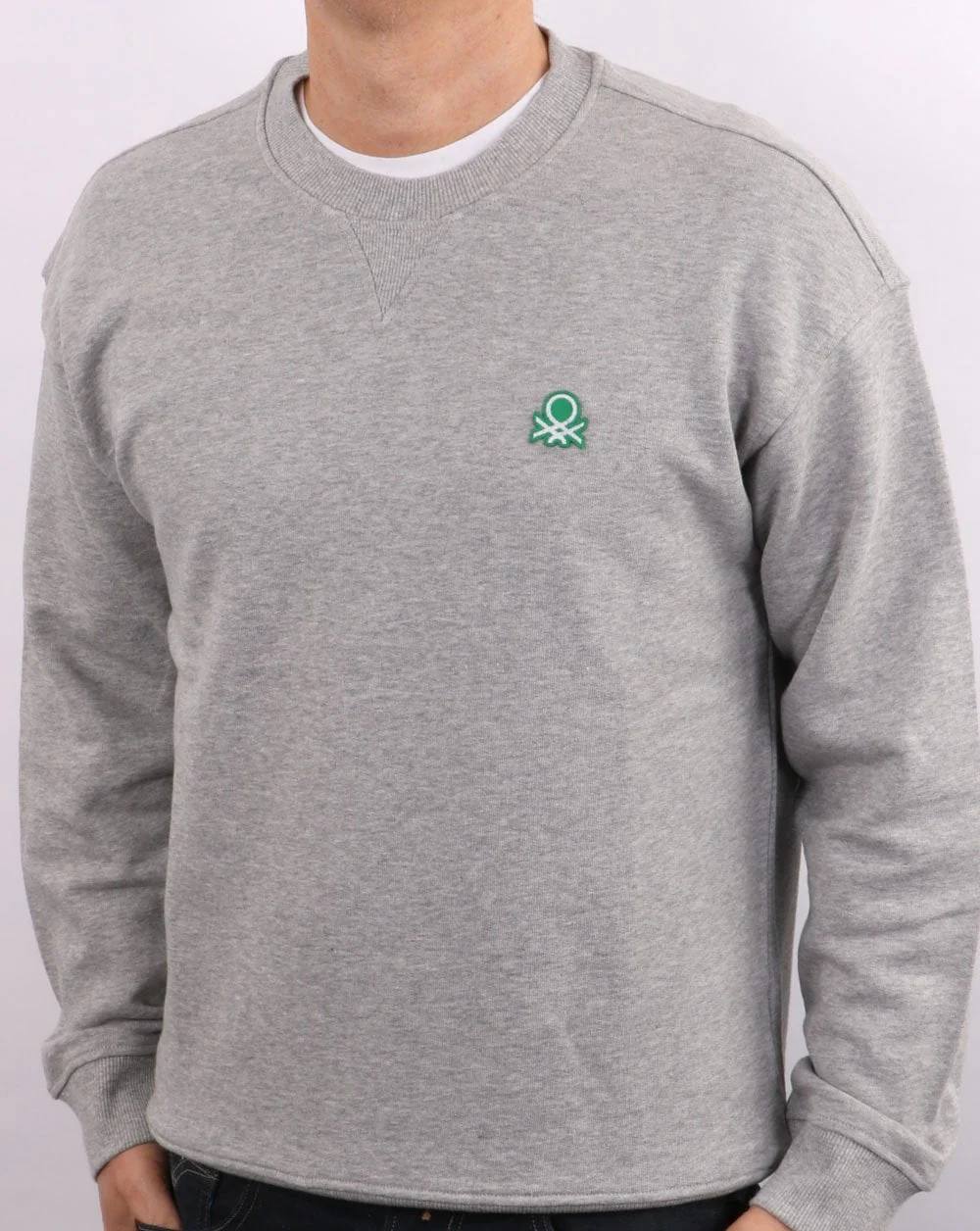 Benetton Logo Sweatshirt Grey