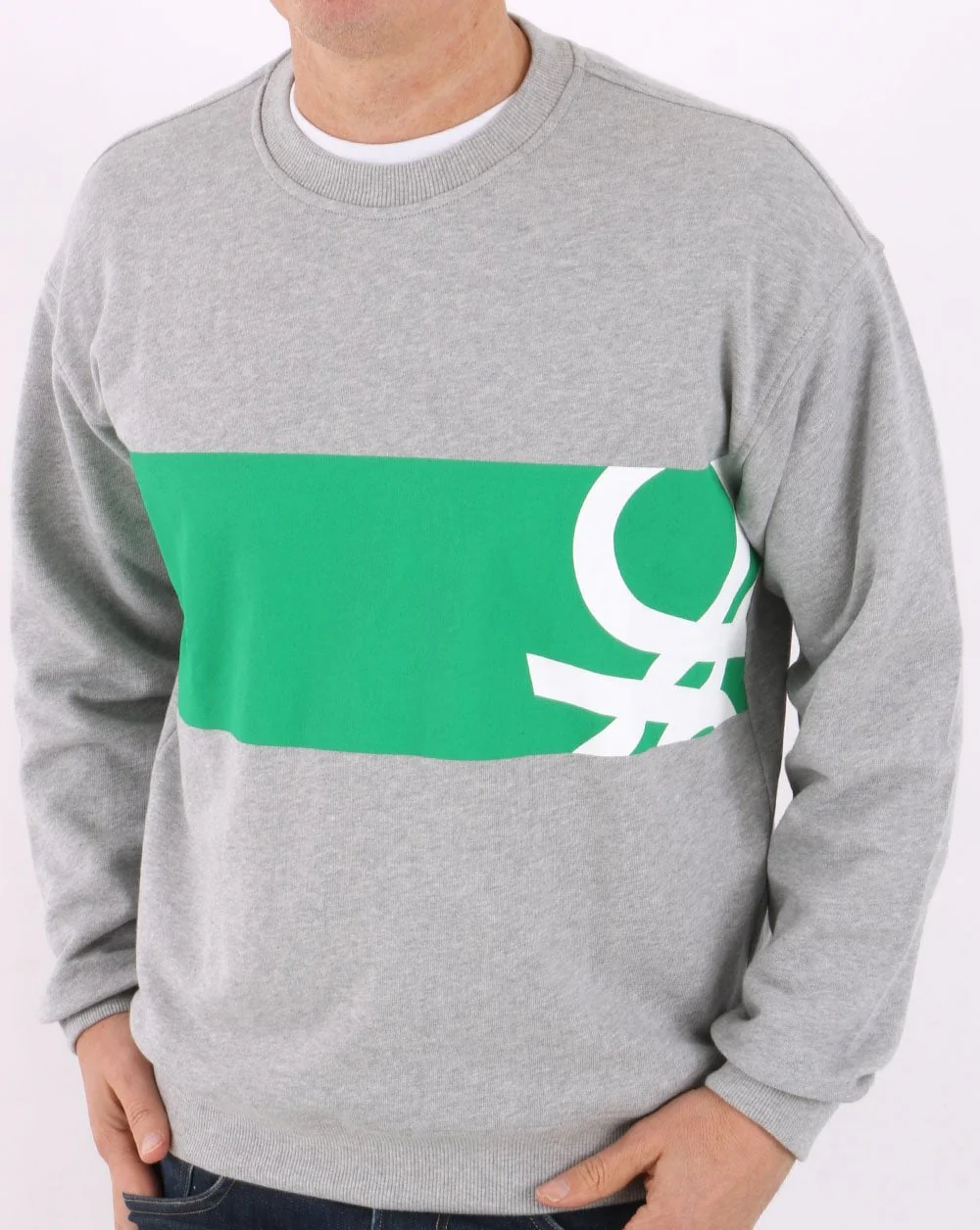 Benetton Logo Sweatshirt Grey