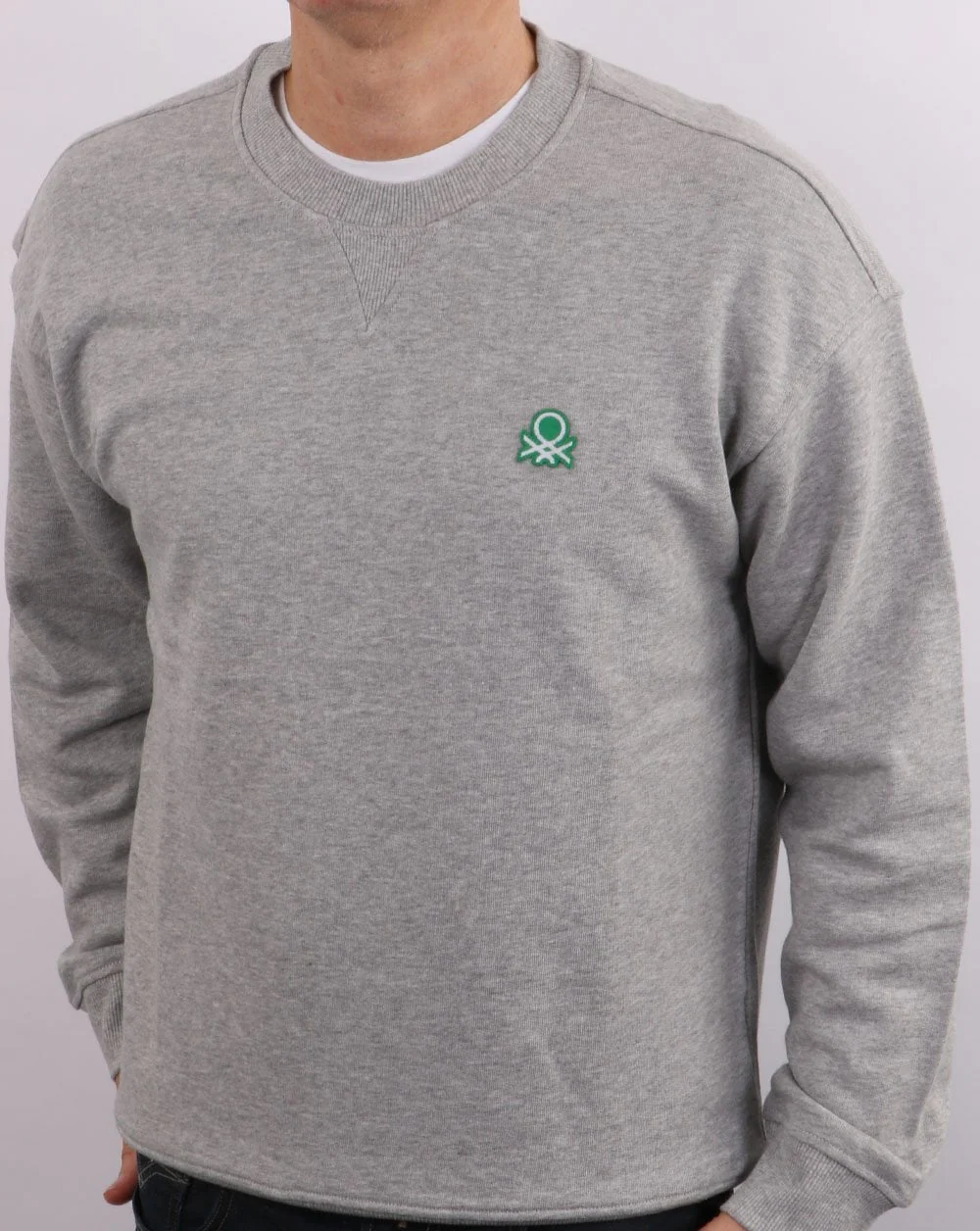Benetton Logo Sweatshirt Grey - Image 2