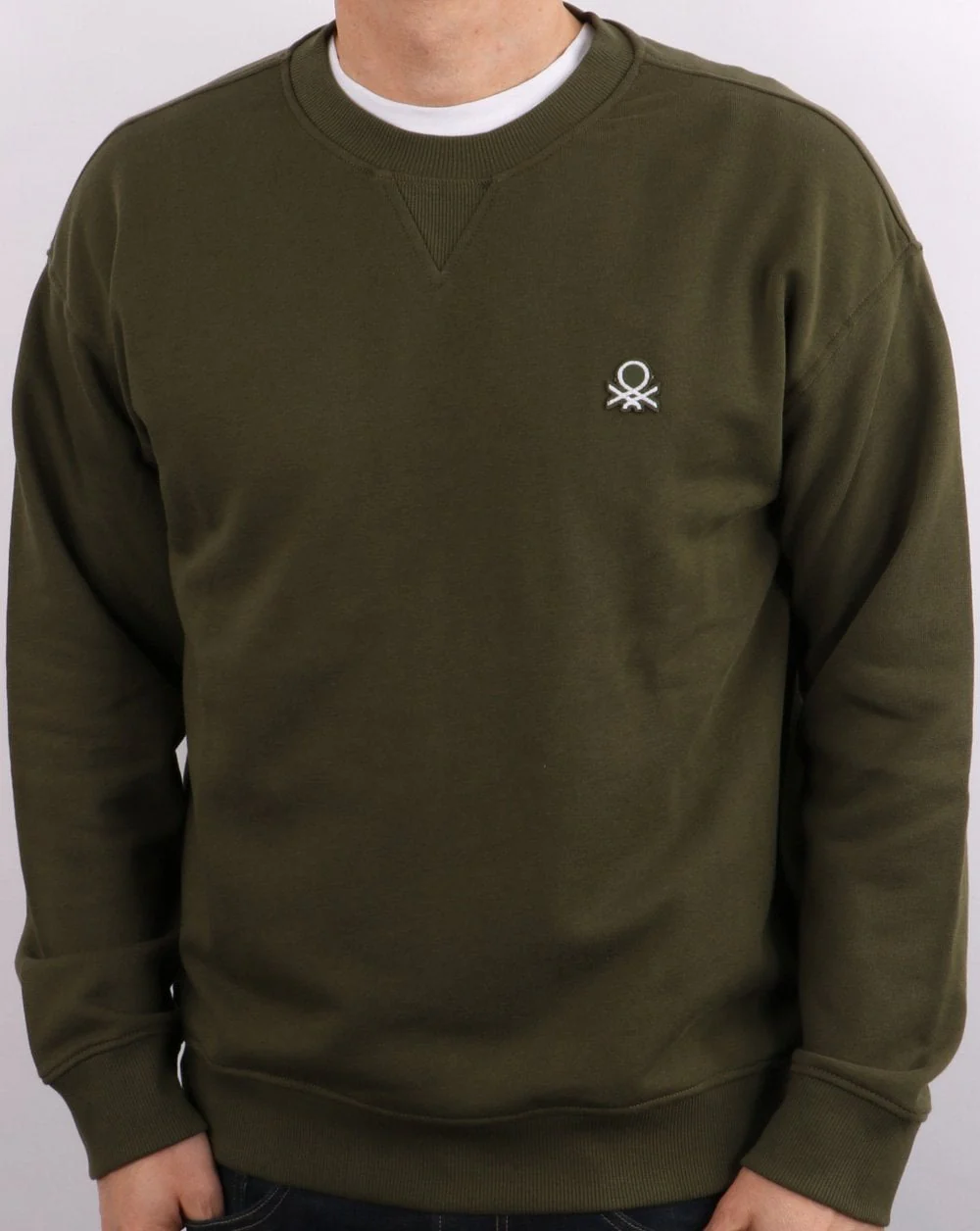 Benetton Logo Sweatshirt Khaki