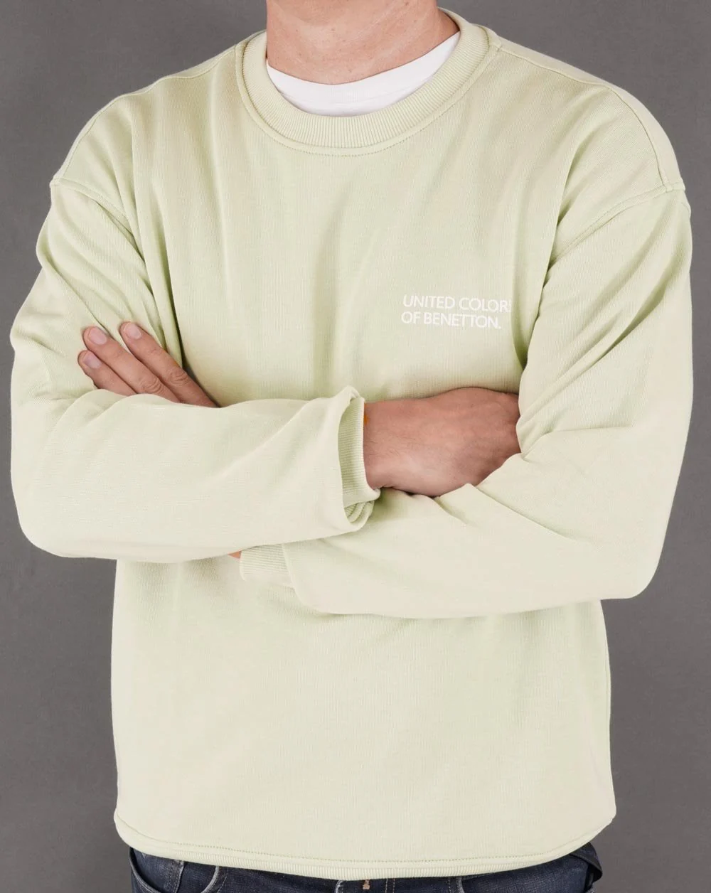Benetton Logo Sweatshirt Mint - Image 3